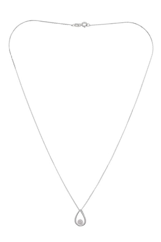 Pendentif Poire deluxe  -  Or blanc et diamants