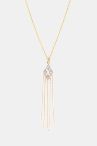 Pendentif Ambre - Or jaune et diamants