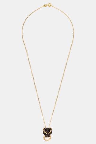 Pendentif Panthère mystérieuse - Or jaune et diamants 