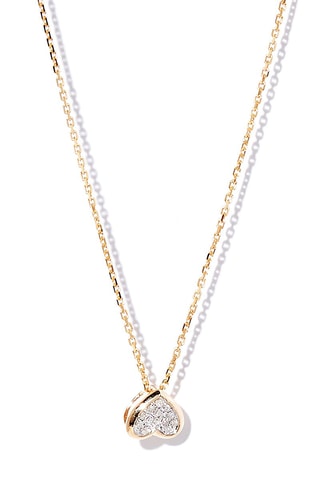 Pendentif Petit Coeur - Or jaune et diamants
