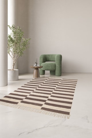 Tapis Java - Marron et crème