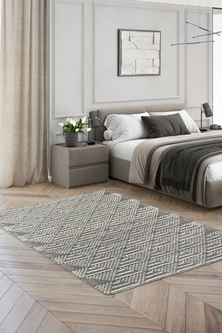 Tapis en laine Polka - Noir