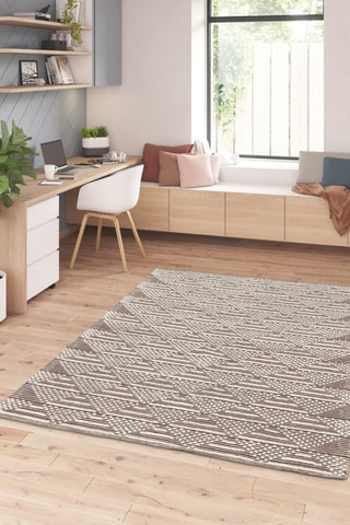 Tapis en laine Polka - Marron