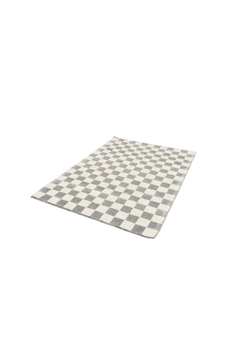 Tapis en laine Polka - Noir et crème