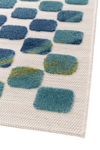 Tapis Mambo - Ecru et bleu