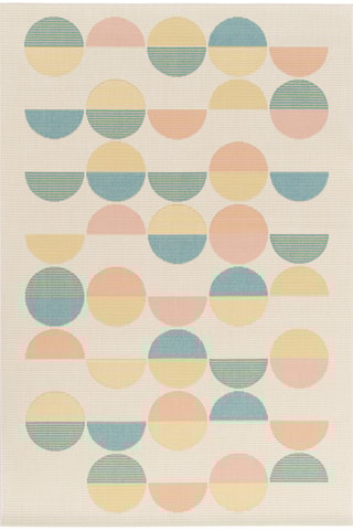 Tapis Star - Beige et bleu