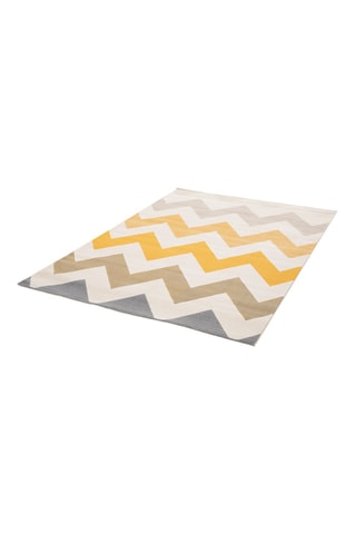 Tapis Canvas - Orange et beige