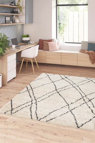 Tapis Gipsy - Beige et noir