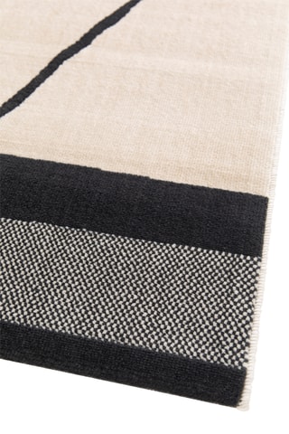 Tapis Canvas - Ecru et noir