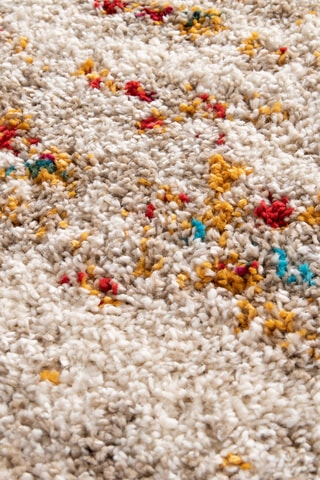 Tapis Sherpa Cosy - Beige et orange