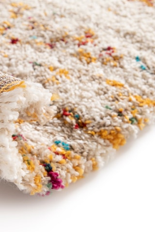 Tapis Sherpa Cosy - Beige et orange