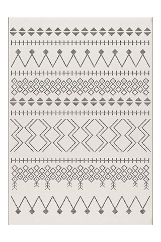 Tapis Prisma - Ecru et noir