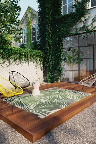 Tapis Star - Vert et blanc