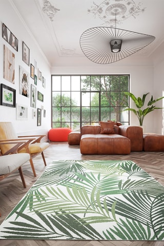 Tapis Star - Vert et blanc