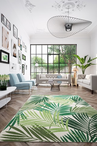 Tapis Star - Vert et blanc
