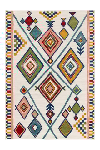 Tapis Mambo - Blanc et jaune