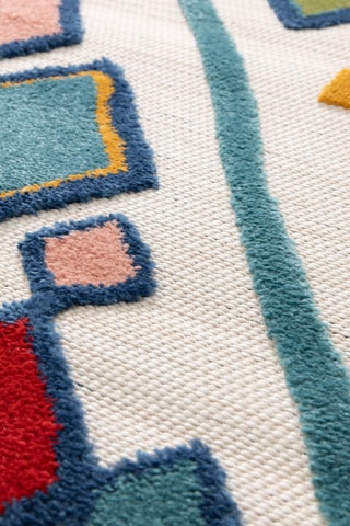 Tapis Mambo - Blanc et jaune
