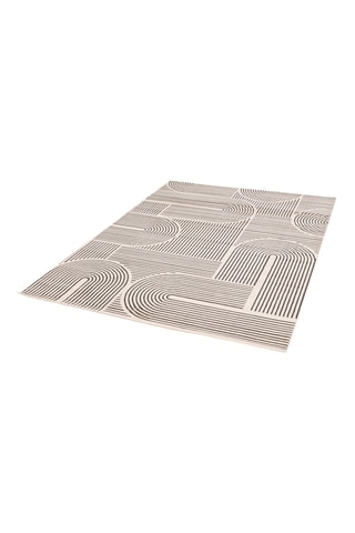 Tapis Canvas - Ecru et noir
