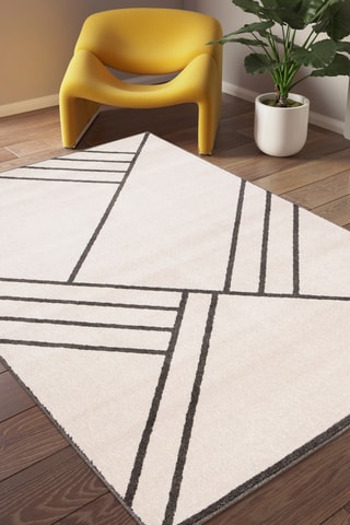 Tapis Uran - Ecru et noir 