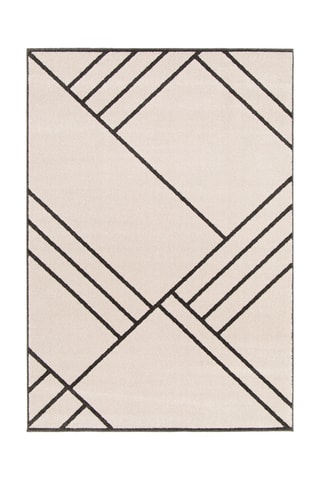 Tapis Uran - Ecru et noir 