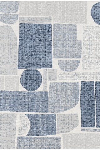 Tapis Star - Beige et bleu foncé