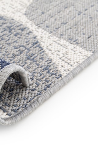 Tapis Star - Beige et bleu foncé