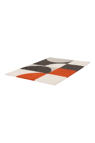 Tapis Gipsy - Gris et rouge