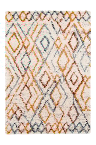 Tapis Sherpa Cosy - Ecru et orange