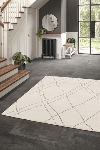 Tapis Moon - Ecru et noir