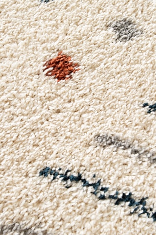 Tapis Sherpa Cosy - Beige et bleu