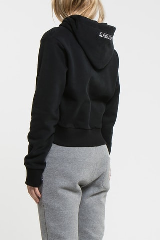 Korte Sweater met Capuchon Crop - Zwart