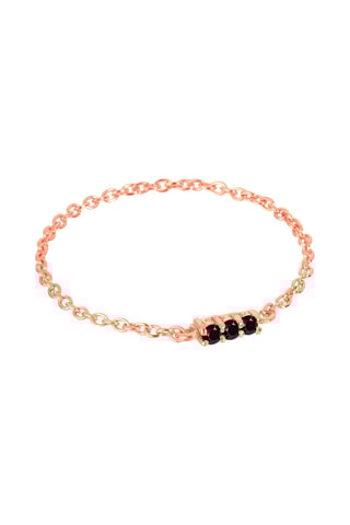 Bague - Or rose et diamants noirs