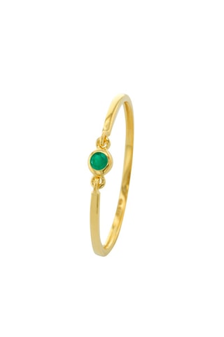 Bague - Or jaune et émeraude