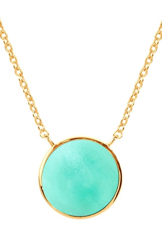 Collier - Or jaune et amazonite