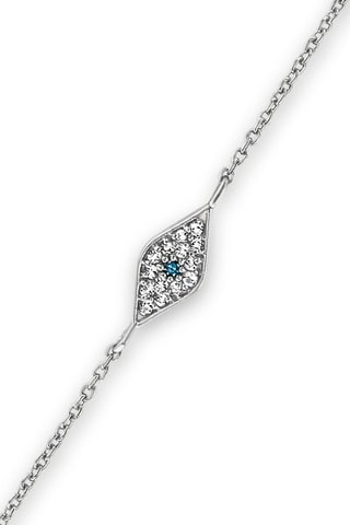 Bracelet - Or blanc, topazes et diamant