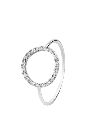 Bague - Or blanc et topazes