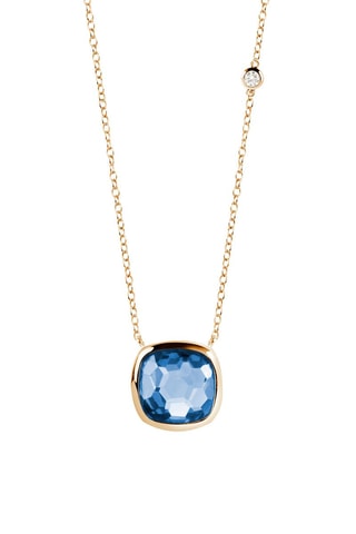 Collier - Or jaune, diamant et tanzanite