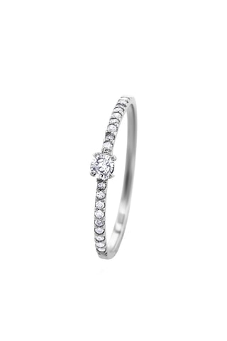 Bague - Or blanc et diamants