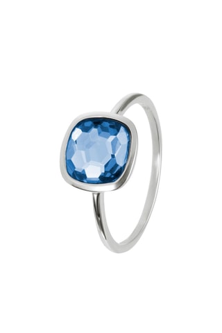 Bague - Or blanc et tanzanite quartz