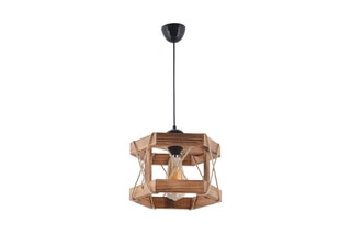 Suspension en bois - Naturel et noir