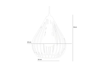 Suspension - Noir et doré rose - 45-60 W