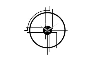 Horloge Minimal - 49 x 43 cm - Noir