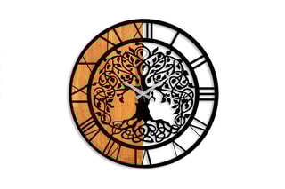 Horloge - Noir et naturel