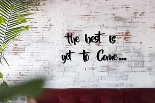 Décoration murale en bois The Best Is Yet To Come - Noir