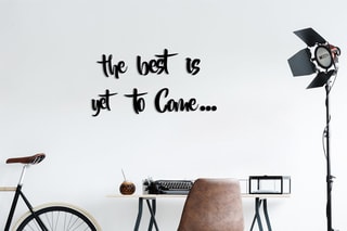 Décoration murale en bois The Best Is Yet To Come - Noir