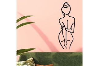 Décoration murale Woman Body - 26 x 72 cm - Noir