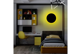 Applique murale LED fluorescent Circle - Jaune