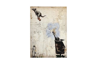 Tableau "Rat sur son bouchon de champagne" - Banksy