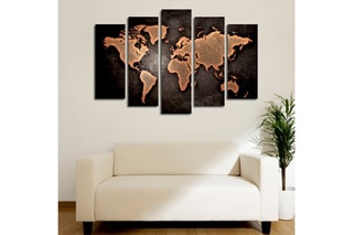 5 tableaux sur toile Wenceslas - 92 x 56 cm