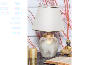 Lampe à poser -  Crème et doré